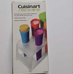 Cuisinart Ice Pop Set Silicone Multicolor Minimalist Summer Kitchen 7 Piece